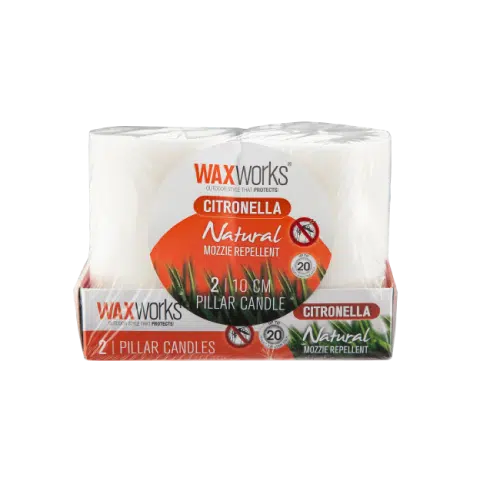 Citronella Pillar Candle 10cm 2pack