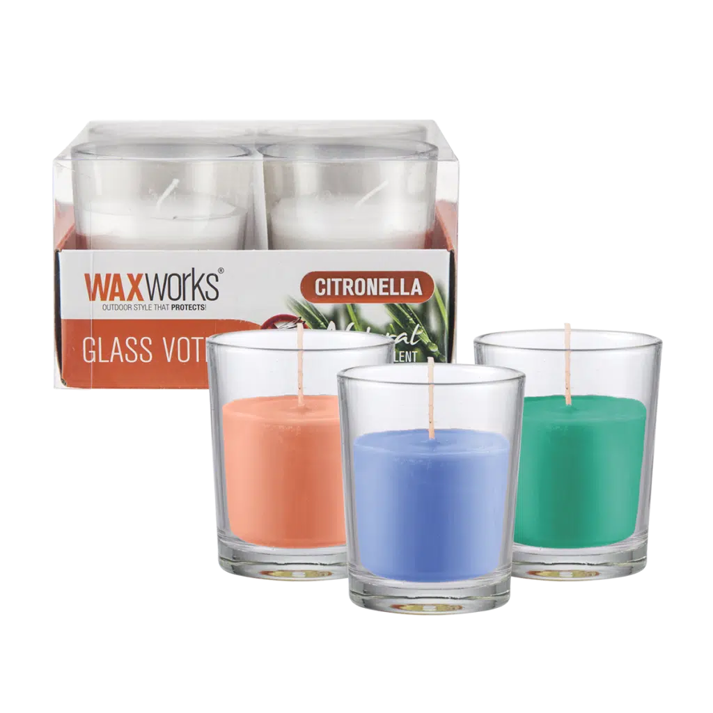 Glass Votive Citronella Candle 4pack