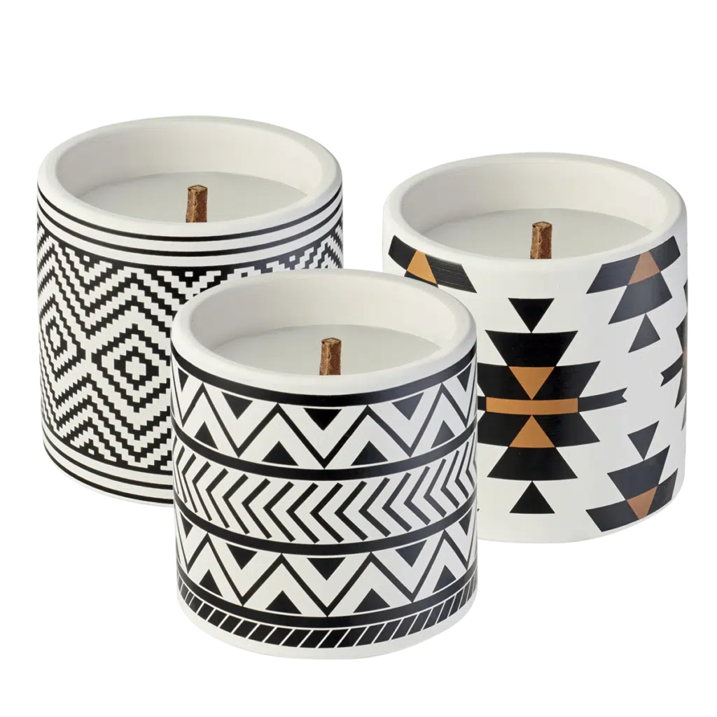 Tribal Drum Citronella Candle With Wind Resistant Wick